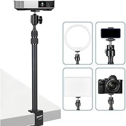 Jmary MT49 Projector Desk Mount Stand Table Stand Table Tripod 360°Swivel Ball Head for Mini Smartphone,Projector,Camera, Webcam, Camera, Ring Light, Streaming, Photo Video Shooting-28