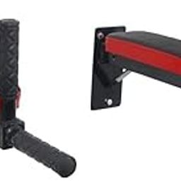RANAC Sports Wall Mounting Multi Solid Dips Bar with Weight Lifting Belt, Leg Raise and Multiple Adjustable Exercises for Home and Gym-5