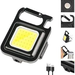 Zeliasta COB Small Flashlights, 800Lumens Rechargeable Keychain Mini Flashlight 4 Light Modes Portable Pocket Light with Folding Bracket Bottle Opener and Magnet Base for Fishing Walking Camping-image-89