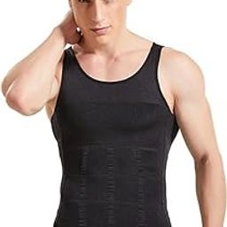 Slimming Tummy Tucker Vest Undershirt For Men - Black - XLarge-image-86
