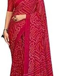 Fashion Women's Chiffon Fancy Bandhej Printed Saree With Blouse Piece, Saree for Women, Sarees for Wedding (26502, Unstitched Blouse Piece)-picture-42