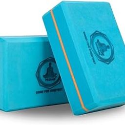 Vedam High-Density EVA Foam Yoga Blocks (Set of 2) | Lightweight & Non-Slip Yoga Bricks for Men & Women | Ideal for Workout, Training, Stretching, Exercise, Gym & Home Fitness | Enhance Strength & Balance (Aqua Orange)-picture-5