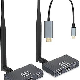 Wireless HDMI Transmitter and Receiver 655ft/200m 4K Decode 1080P/60HZ - 2.4G/5G Plug & Play Portable HDMI Wireless for Streaming Video and Audio to Monitor from Laptop/TV Box-6