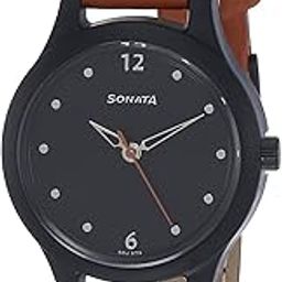 Essentials Black Dial Women Watch With Leather Strap-NS87030PL04W/NT87030PL04W-image-77