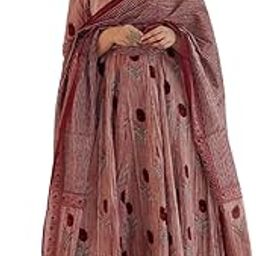 Women Printed Anarkali Kurta and Pant Set with Dupatta-image-88