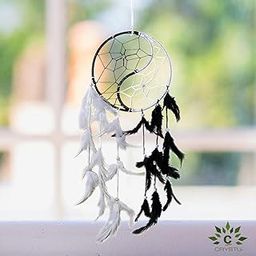 Crystu Woven Wall Hanging Dream Catcher (Black & White).-image-75