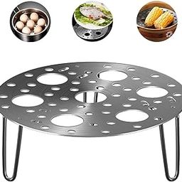 Stainless Steel Steamer Rack, Multi-Purpose Food Steaming Stand with Foldable Legs, Heat Resistant Cooking Trivet for Eggs, Dumplings, Fish, Vegetables-24