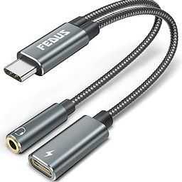 FEDUS Type C to 3.5mm Jack Audio Connector Headphone and Charger Adapter Jack Converter Noise Cancelling Adapter Compatible for OnePlus 12/11/ 11R/ 10 Pro/ 10R/ 10T/ 9RT/ 9R/ 8R/ 8T/ 6/ 6T/ 7/ 7T/Nord-21