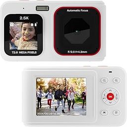 Digital Camera, Vlogging Camera, FHD 1080P Digital Point and Shoot Camera with 16X Zoom, Compact Small Camera for Beginners, White-image-41