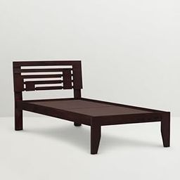ANGEL FURNITURE Livingston Sheesham Wood Single Bed Walnut Finish, Suitable for Mattress Size 36x72-image-25