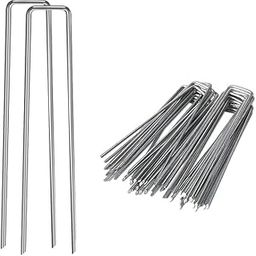MAHIRA 100 Pieces, 6-Inch Heavy-Duty 11 Gauge Steel Ground Garden Staples, Lawn Landscape Staples, Weed Fabric Staple, Sod Anchor Securing Pegs-image-75