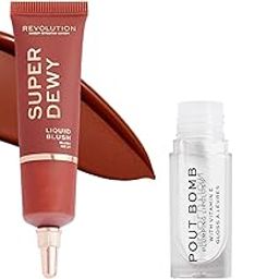 Makeup Revolution Superdewy Liquid Blush- Blush Me Up (Dark Brown) - 15mlPout Bomb Plumping Gloss Glaze Clear |4.6ml-image-48