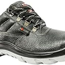 Black Leather Tech Soccer Double Density Safety Shoes - Black, 10-picture-29