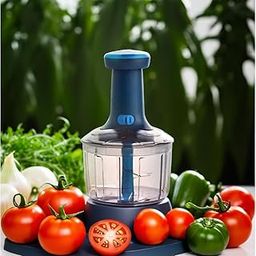 FIGMENT Manual Hand Press Push Chopper with 4 Blades for Effortless Chopping Vegetables&Fruits-18