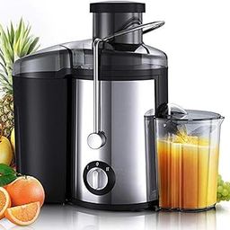 Cunsieun Juicer Machines,1000W Juicers Whole Fruit and Vegetable Juice Extractor,Centrifugal Juicer Machine,Juice Maker Machines,Stainless Steel Portable Smart Juicer,BPA-Free, Easy to Clean (Silver)-image-48