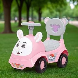 Fun Ride Baby's FunRide Push Car Rabbit Car Rider for with Backrest and Under Seat Storage Utility Box for Toys Ride-On - Toy (Suitable for Boys and Girls of Age 1 Year to 3 Years, Pink)-image-5