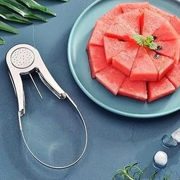 BLURISM Fruit/Vegetable Cutter, Mango and Kiwi Cutter Slicer, Watermelon Cutter Slicer Tool, Household Durable Reusabe Stainless Steel Fruit Core Remover Tool Fruit Slicer for Mango-25