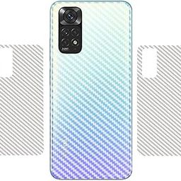 DVANK™ (Pack of 2) Back Lamination Skin Compatible for XIAOMI REDMI Note 11 4G || 3D Carbon Fiber Ultra-Thin Protective Film (Transparent) with Easy Installation KIT-image-12