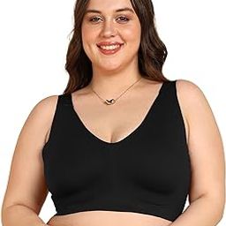 Invisi-Fit Plus-Size Lightly Padded Cotton Bonded Seamless Bra | Full Coverage | Seamless Design | Elastic-Free Band | Wide Straps | Side Wings with Gripper-image-68