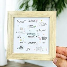 Rakhi Gift Hamper for Brother - Includes 3 Products: Heartfelt Messages Tabletop Frame, Greeting Card and Note for Sister - Perfect Rakhi Raksha Bandhan Gift from Sister in a Beautiful Box-image-98