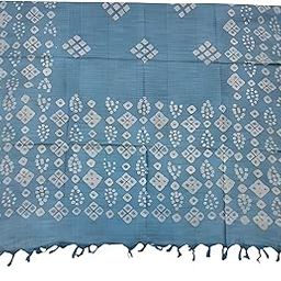 Taskeen doupion batik dupatta for women light blue[bat-66ts]-image-35