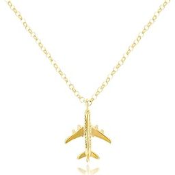 Gold Pendant Necklace for Women 14K Gold Plated Flower Mushroom Hummingbird Airplane North Star Charm Necklace with CZ Adjustable Chain Simple Statement Necklace Trendy Jewelry Gift for Women Men,-image-5