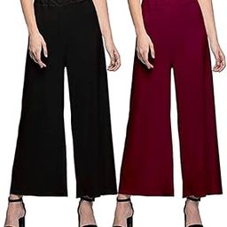Combo Pack of 2 Malai Lycra Palazzo for Women & and Girls-image-107