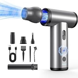 Compressed Air Duster-300000RPM Super Power Air Duster Electric, Rechargeable Brushless Motor Durable Mini Blower, 6X Fast Compressed Air Blower for PC Computer, Keyboard, Outdoor, House and Car-28
