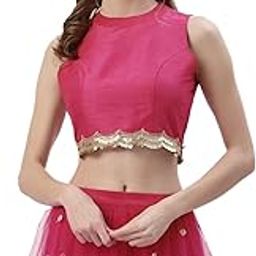 Women's Silk Blend Embellished Readymade Readymade Saree Blouse for Wedding Festive-image-69