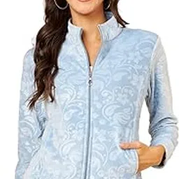 modeve Floral Printed Stand Collar Lightweight Tailored Jacket-picture-5