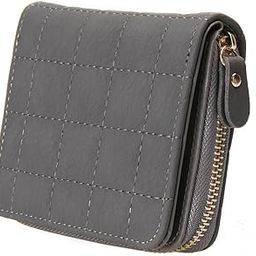 Women's Pu Frey Color Leather Small Wallett Purses Card Holder For Women, Grey-15