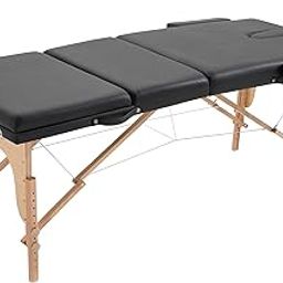 Lipsa Healthtech Foldable & Portable 3 Fold Wooden Massage Bed For Spa & Beauty Salon 3 Section Massage Table with Carry Case for Beauty Salon Spa Home (Supreme Model 3 Section Wooden Black Bed)-image-31