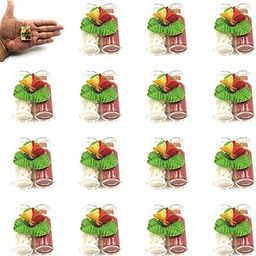 Sau Rang Roli Chawal in Mini Glass Bottles, Kumkum for Puja Gift, Rakhi Festival Raksha bandhan and Bhai Dooj (Set of 16)-image-90