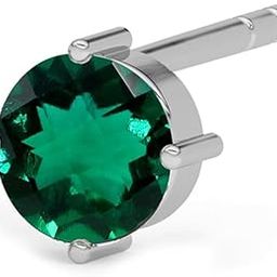 925 Sterling Silver Color Stud Men Earring |Multiple Options | Gift for Men & Boys| 1 Piece-image-1