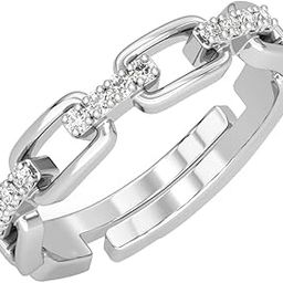 Pure 925 Sterling Silver Minimal Finger Ring with Adjustable Band | Gift for Women Girls Wife Girlfriend | Multiple Design Options-image-36
