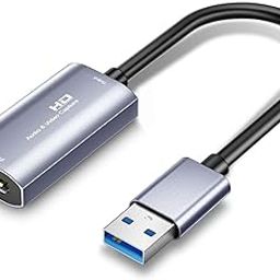 Etzin 4K HDMI Video Game Capture Card, HDMI to USB 3.0 1080P Game Capture Card, Audio Video Capture Recorder Device for Gaming Teaching Conference Broadcasting (EPL-892HVC)-0