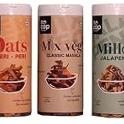 NoCap Healthy Chips Boxes | 5 packs x 150 gm | Beetroot Masala, Beetroot Cream, Oats Peri Peri, Millet Jalapeno, Mix Veg Classic | Gluten-Free | No MSG | No Additives-image-44