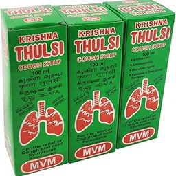 Krishna Thulasi Cough Syrup - Pack of 3-300ml - 100% Ayurvedic-18