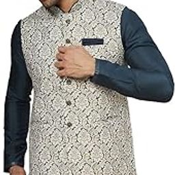 Men's Viscose Blend Floral Nehru Jacket (1pc)-picture-18
