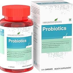 IMMUNOSCIENCES Premium Probiotics with 22 Billion CFUs, Probiotic Supplement Blend Helps with Digestion & Absorption, Immunity, and Supports Gut Health - 60 veg Capsules-image-61