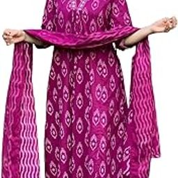 Women Anarkali Kurta and Pant Set with Dupatta-image-90