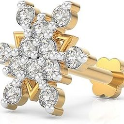 925 Sterling Silver 18K Gold Plated Twin Triangle Nose Pin for Women and Girls | With Certificate of Authenticity and 925 Stamp-image-34