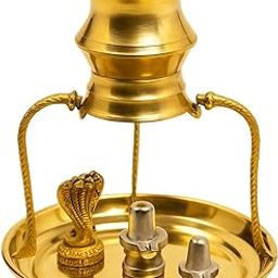 BPB Pooja Shivling Parad with Brass Jalhari & Brass Tipai Lota & Brass | Brass Plate-image-81