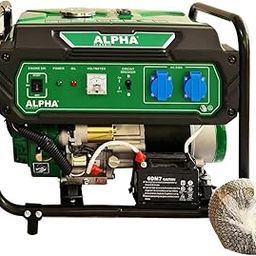 Alpha City Light Power A3600, 3000W Electric Start Petrol Generator, Green/Black-11