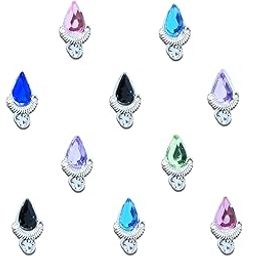 Comet Busters Bridal Multicolor Crystal Bindi with Stone (8mm) (BIN460)-image-31