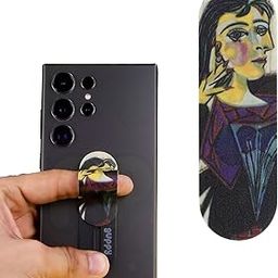 guppy Phone Holder for Hand & Mobile Back Holder Grip for Android iPhone and iPad, Finger Grip & Mobile Holder, Works as iPhone Stand & Android Phone Stand(Pack of 1, Designed) (Dora Maar)-24