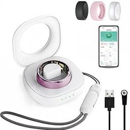 Smart Ring For Women Men, Health Fitness Tracker Ring, IP68 Waterproof Ring, Sleep Tracker Ring With Charging Case And Ring Protector, Remote Photography, Family Care, No App Fees (Lavender Pink, 7#)-picture-8