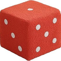 UJEAVETTE Dice Cubic Foot Stool Small Dice Cube Ottoman for Apartment Entryway Bedside L-image-4