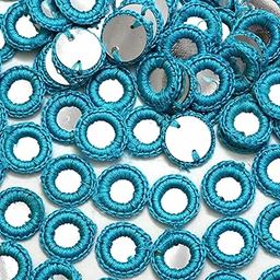 Embroiderymaterial Crochet Rings for Embroidery and Craft Purpose (Sky Blue, 100 Pieces, 18MM)-image-1