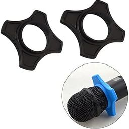 2 Pcs Shock proof Wireless Handheld Microphone Anti-rolling Mic Protection Silicone Ring for Wired and Wireless Microphone Mic-image-26